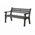 Gartenbank 122 x 60 x 85 cm Metall Kunststoff Grün Schwarz Klassisch